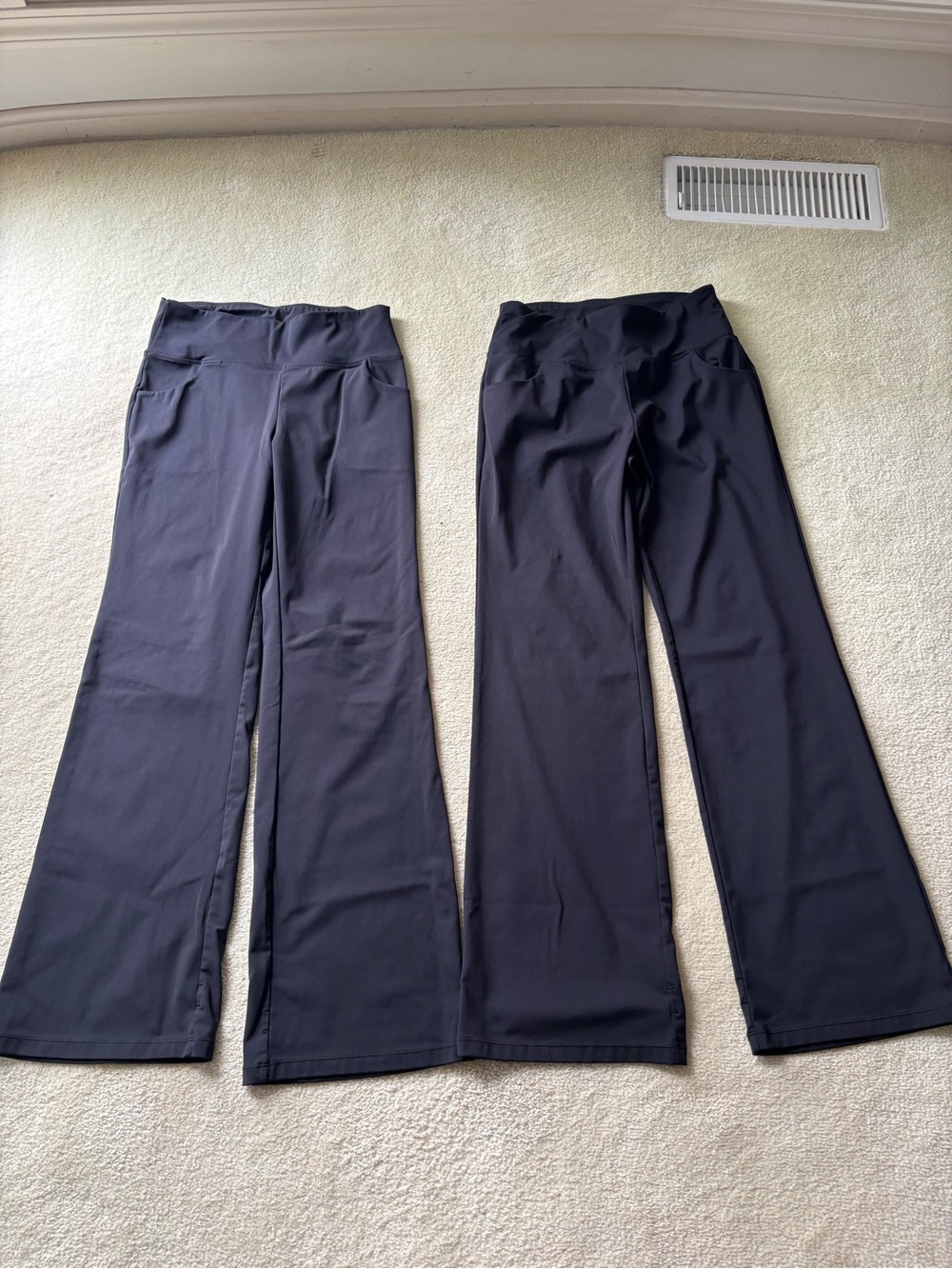 Black Flared Yoga Pants Pair